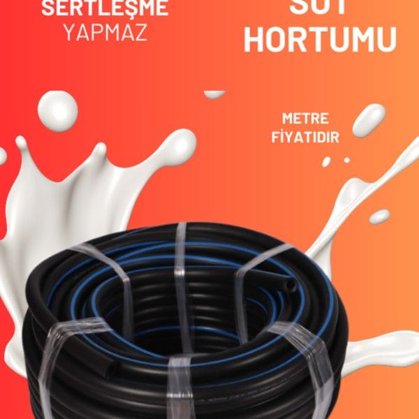 Süt Hortumu Kauçuk Kış Mevsiminde Sertleşmez (İ.Ç 16MM) (d.ç 26 Mm ) 2,5 Metre Fiyatı