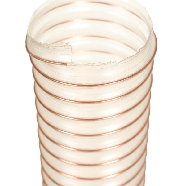 Poliüretan Bakır Telli Şeffaf Toz Talaş Emiş Hortum ( İç Çap 52mm) ( 10 mt ) Pu 070