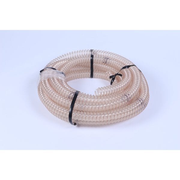 Poliüretan Bakır Telli Şeffaf Hortum (İç çap 40 mm) (10 mt ) Pu 070 Toz Talaş Emiş
