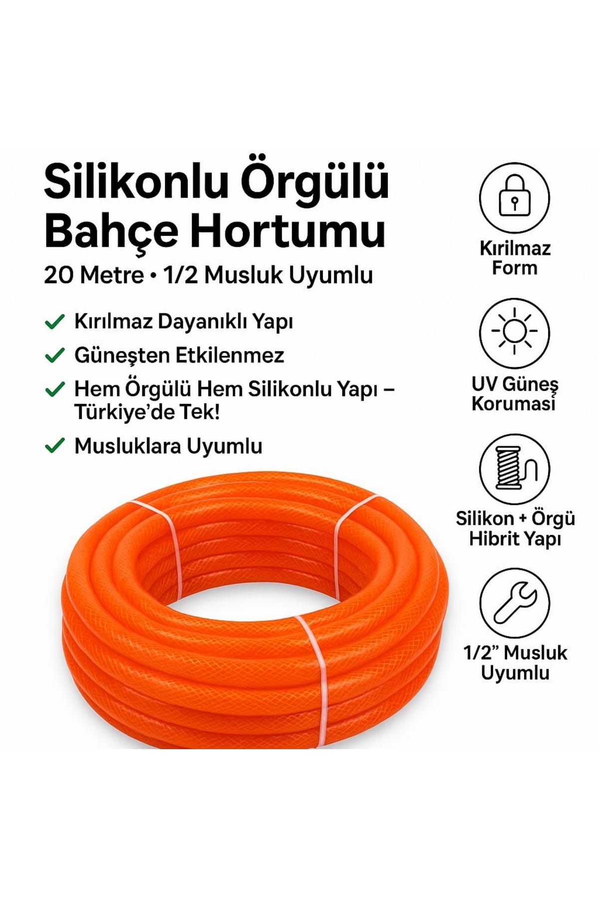 1_org_zoom-354.jpg Yaprak Hortum Hem Örgülü Hem Silikonlu Bahçe Sulama Hortumu 20 Metre 1/2 - Görsel 2