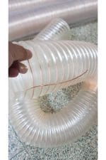 Poliüretan Bakır Telli Şeffaf Toz Talaş Emiş Hortum ( İç Çap 52mm) ( 3mt ) Pu 070