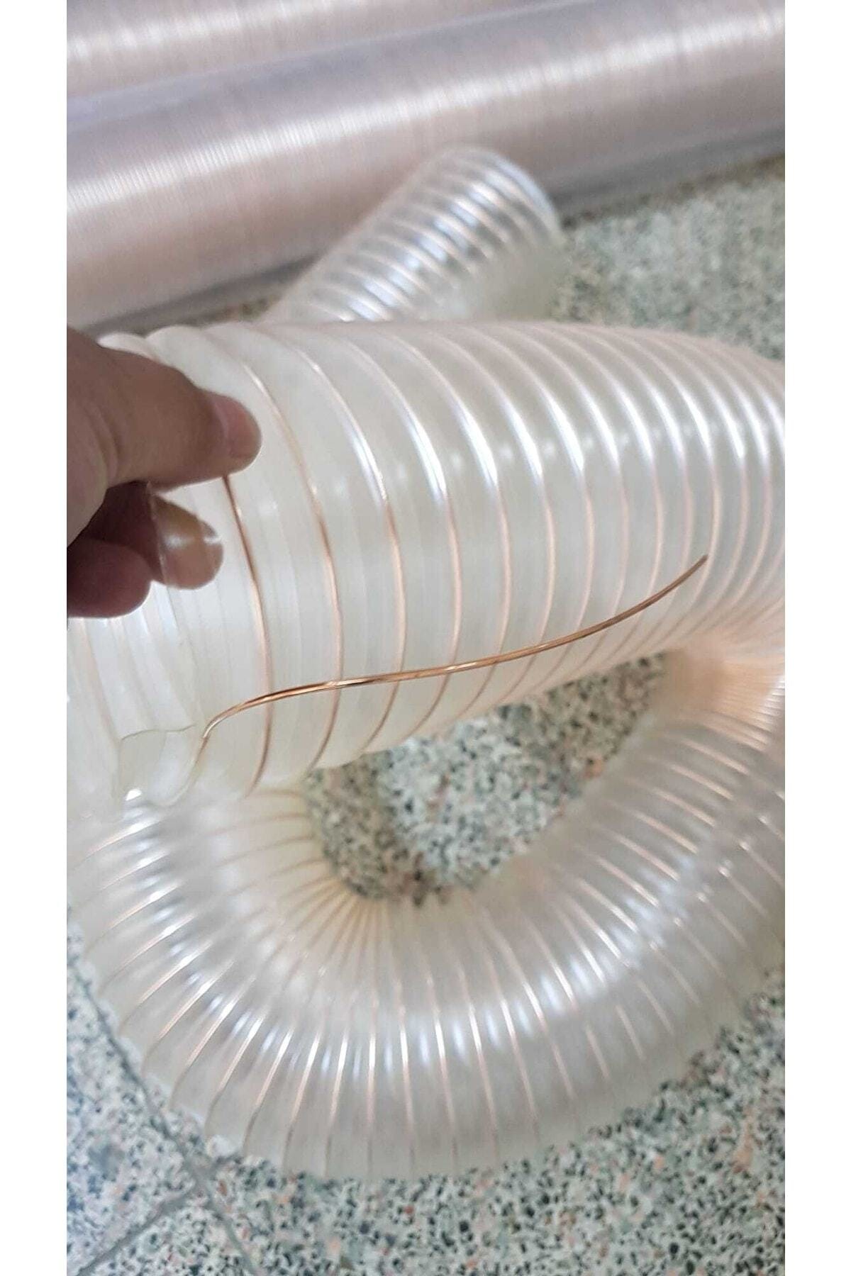 1_org_zoom-88.jpg Poliüretan Bakır Telli Şeffaf Toz Talaş Emiş Hortum ( İç Çap 52mm) ( 3mt ) Pu 070 - Görsel 1
