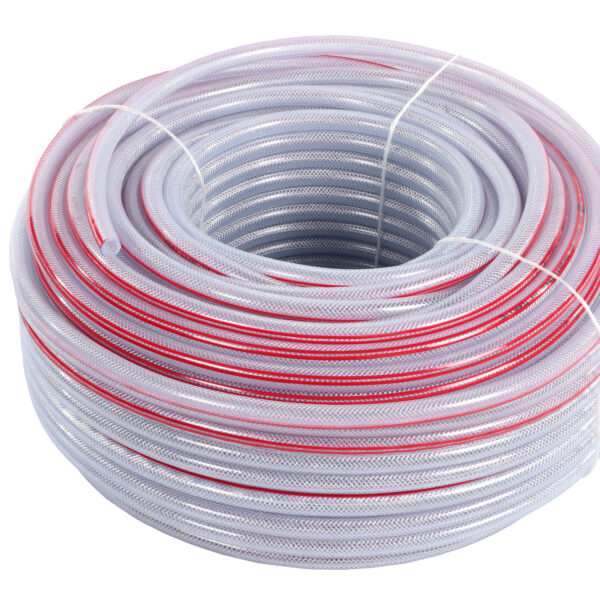 Süper Ekstra Örgülü Şeffaf Hortum (10mm) (3/8'') (100Metre)